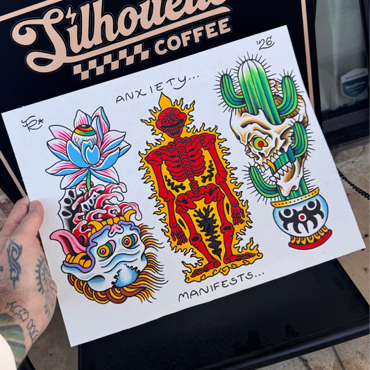 Anxiety Manifests 11x14 flash sheet